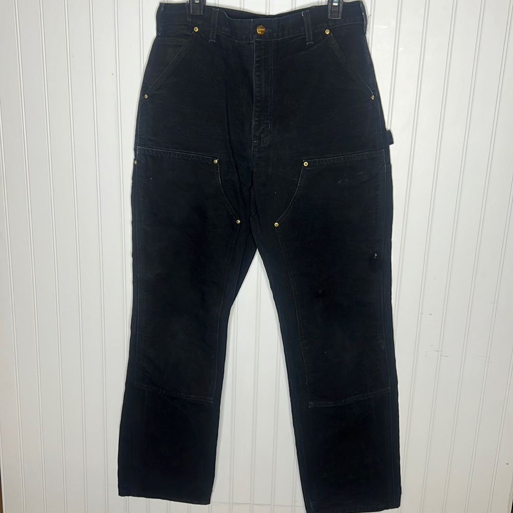 Carhartt Double Front Black Jeans Size 32X34